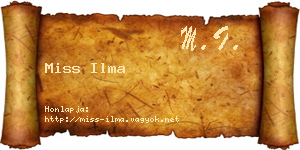 Miss Ilma névjegykártya